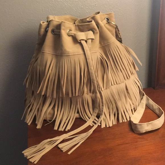 Handbags - Brand New Faux Suede Crossbody Bag